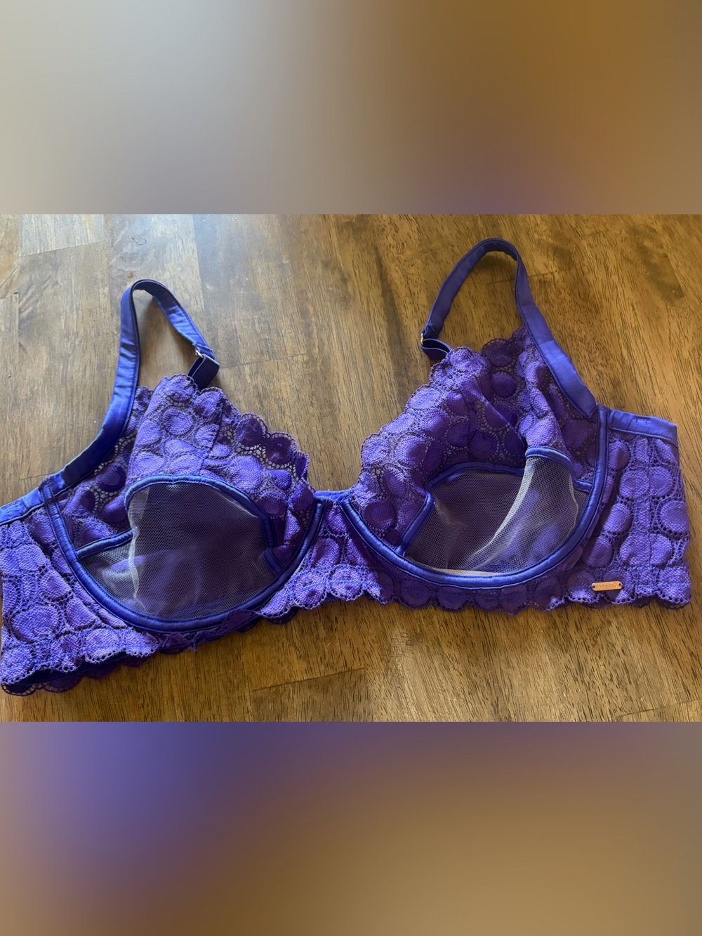 Savage X Fenty Purple Lace Underwire Bra